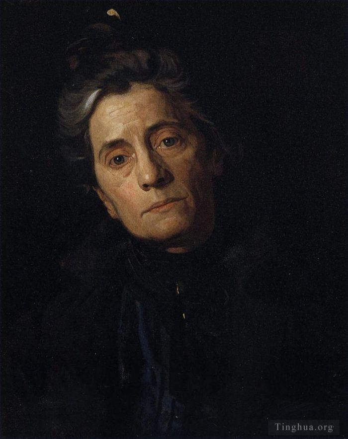 托马斯·伊肯斯 的油画作品 -  《苏珊·麦克道威尔·艾金斯的肖像》