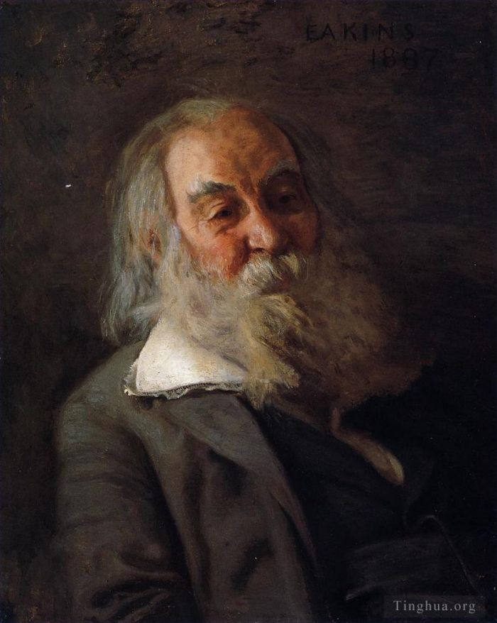 托马斯·伊肯斯 的油画作品 -  《沃尔特·惠特曼的肖像》