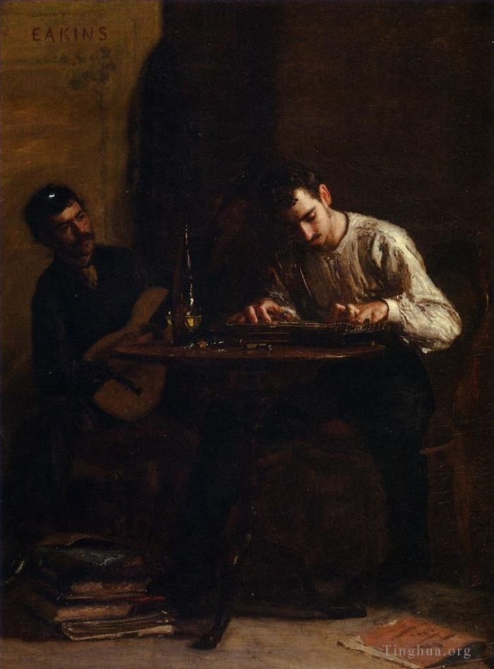 托马斯·伊肯斯 的油画作品 -  《专业人士在排练》