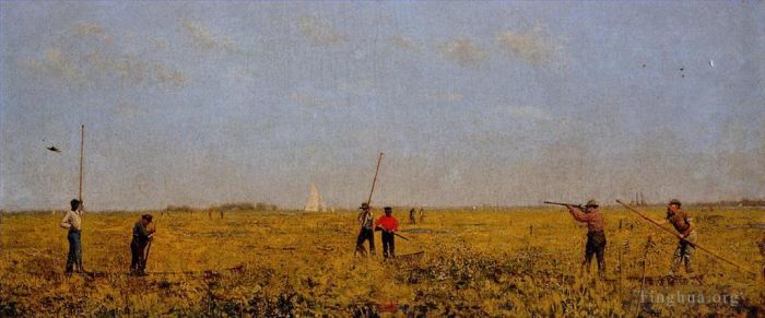 托马斯·伊肯斯 的油画作品 -  《推动铁路》