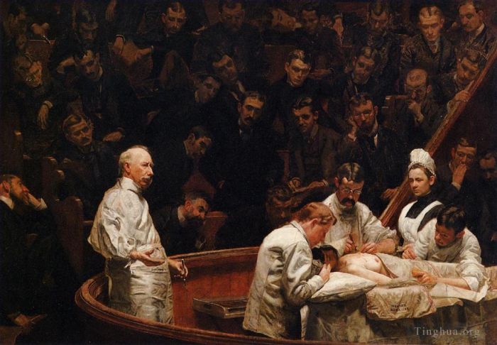 托马斯·伊肯斯 的油画作品 -  《阿格纽诊所》