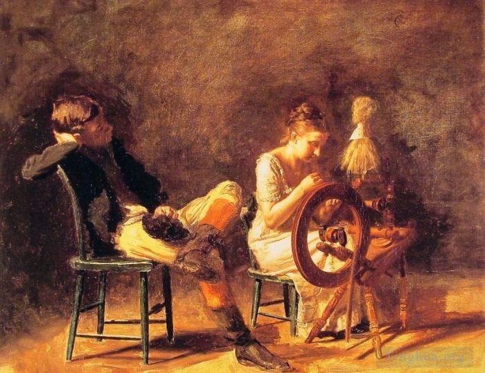 托马斯·伊肯斯 的油画作品 -  《求爱》