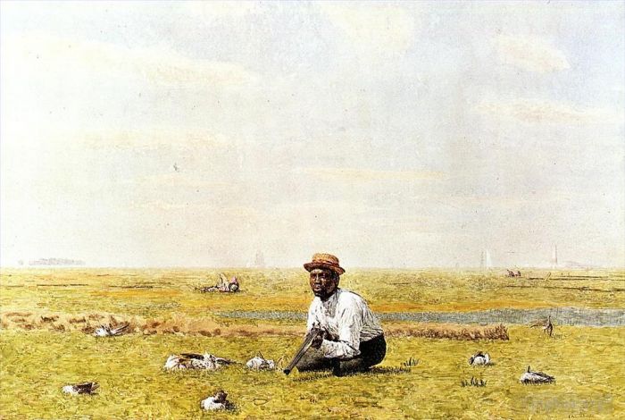 托马斯·伊肯斯 的油画作品 -  《为珩鸟吹口哨》