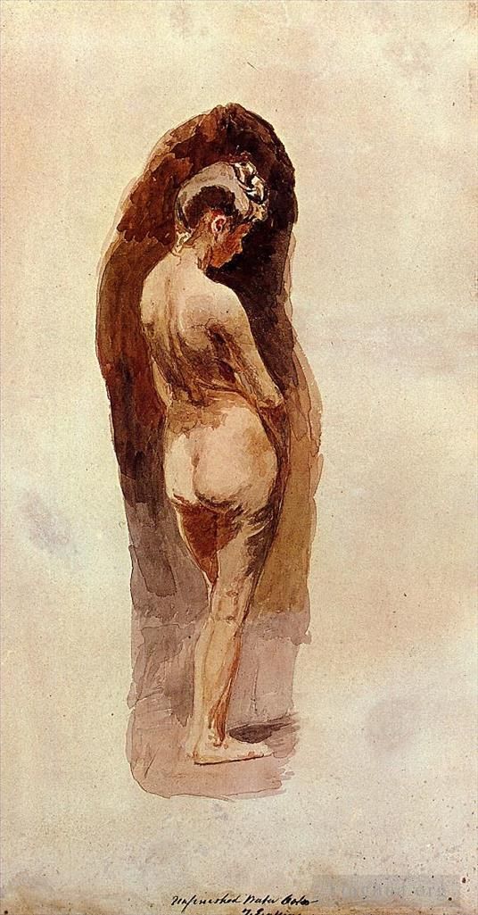 托马斯·伊肯斯 的各类绘画作品 -  《女性裸体》