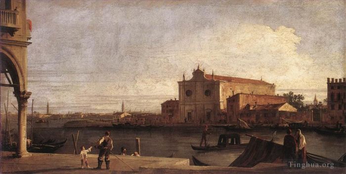 托马斯·庚斯博罗 的油画作品 -  《卡纳莱托,(CANALETTO),穆拉诺岛,San,Giovanni,Dei,Battuti,景观》