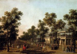 艺术家托马斯·庚斯博罗作品《乔瓦尼·安东尼奥运河,(Canal,Giovanni,Antonio),俯瞰沃克斯豪尔花园大道,(Grand,Walk),和管弦乐团馆》