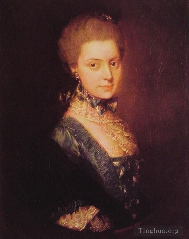 托马斯·庚斯博罗 的油画作品 -  《伊丽莎白·罗茨利》