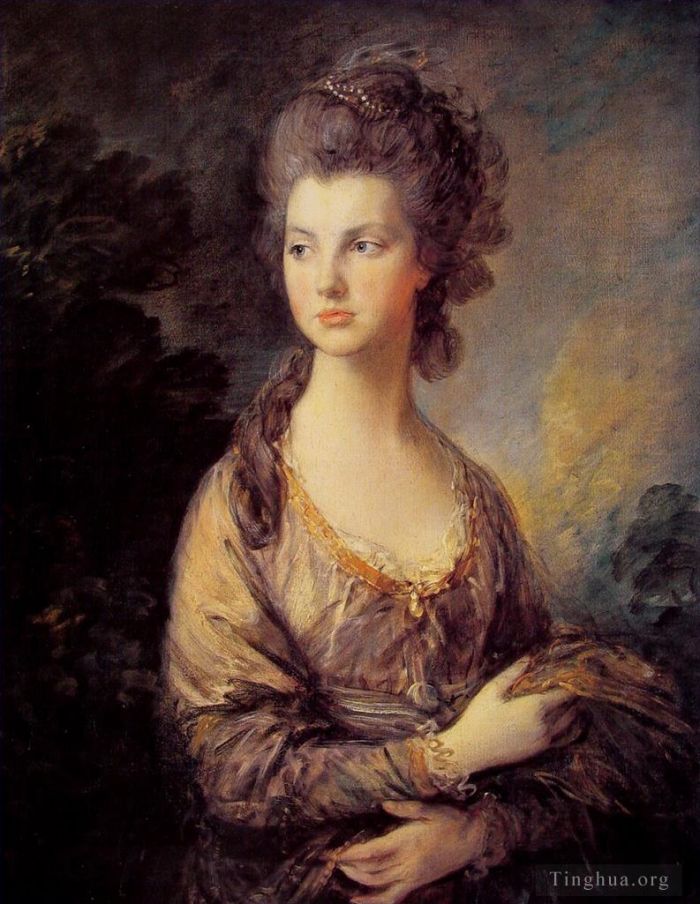 托马斯·庚斯博罗 的油画作品 -  《格雷厄姆夫人,1775》