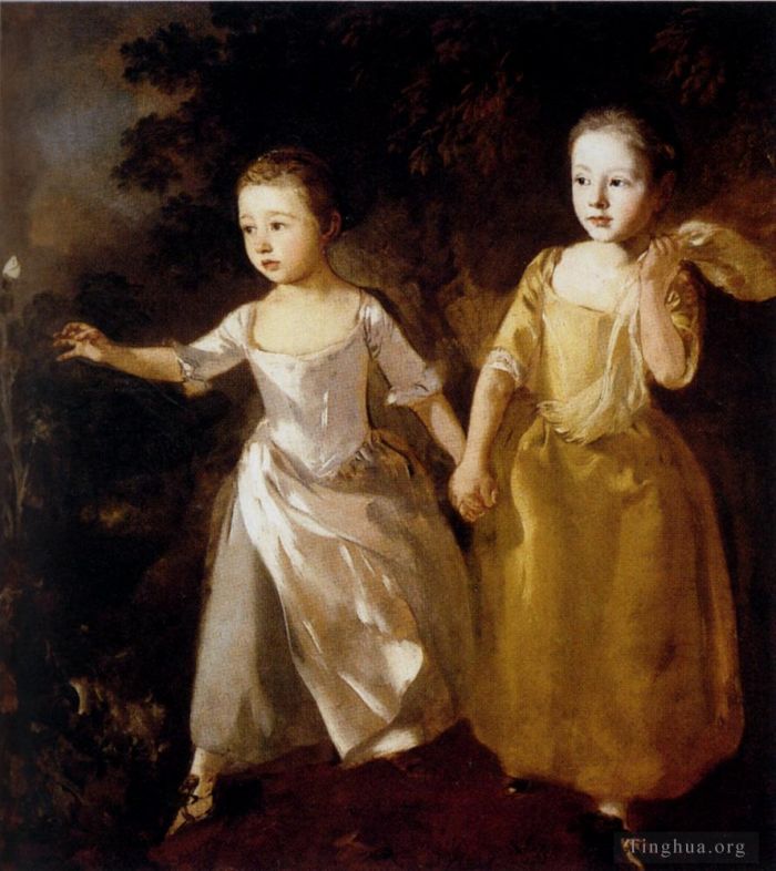 托马斯·庚斯博罗 的油画作品 -  《画家的女儿》