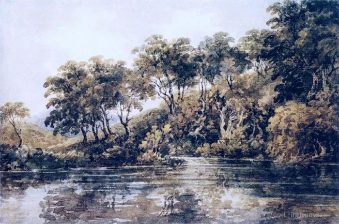 托马斯·吉尔丁 的各类绘画作品 -  《池塘》