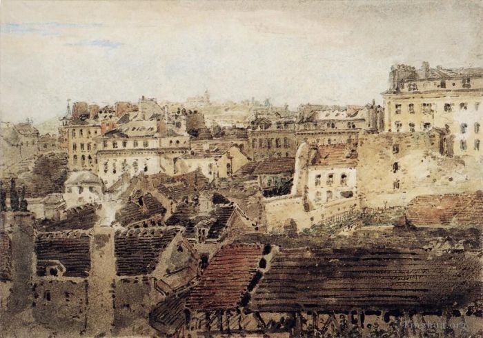 托马斯·吉尔丁 的各类绘画作品 -  《屋顶》
