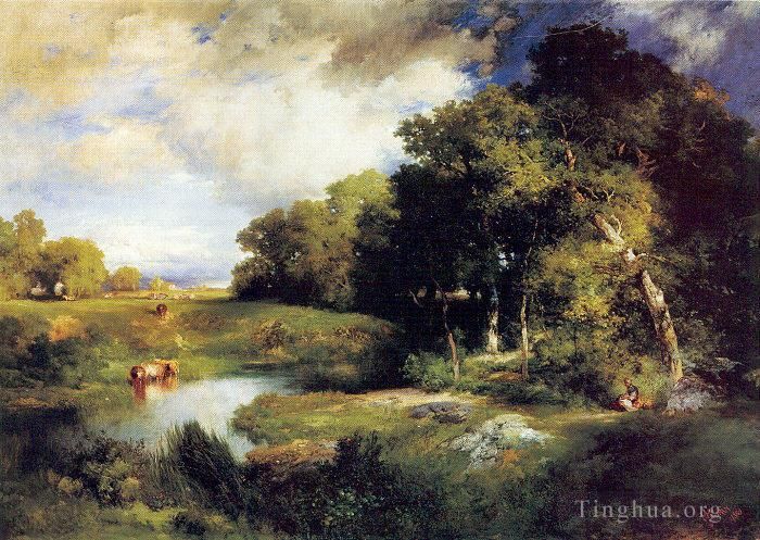 托马斯·莫兰 的油画作品 -  《田园风光》