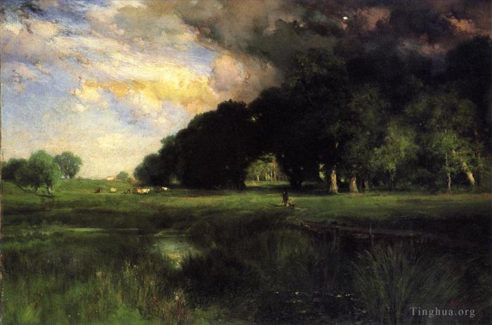 托马斯·莫兰 的油画作品 -  《风暴临近》