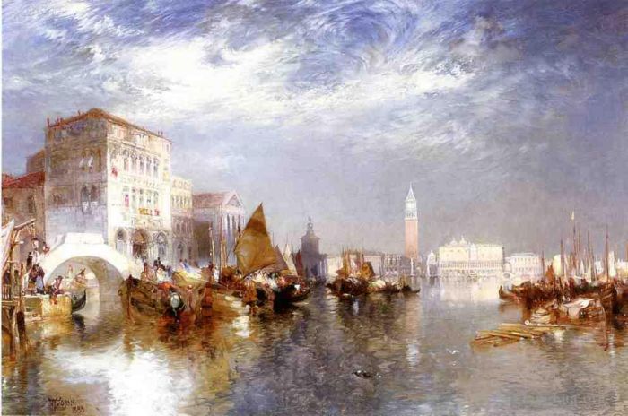 托马斯·莫兰 的油画作品 -  《光荣的威尼斯船托马斯·莫兰》