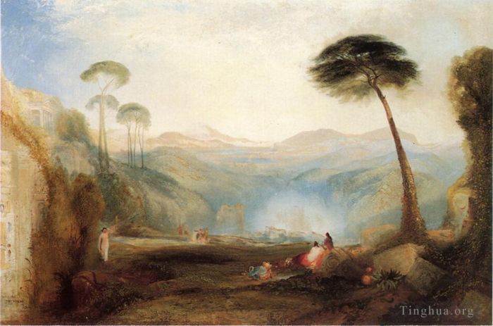 托马斯·莫兰 的油画作品 -  《约瑟夫·马洛尔·威廉·特纳的金枝》
