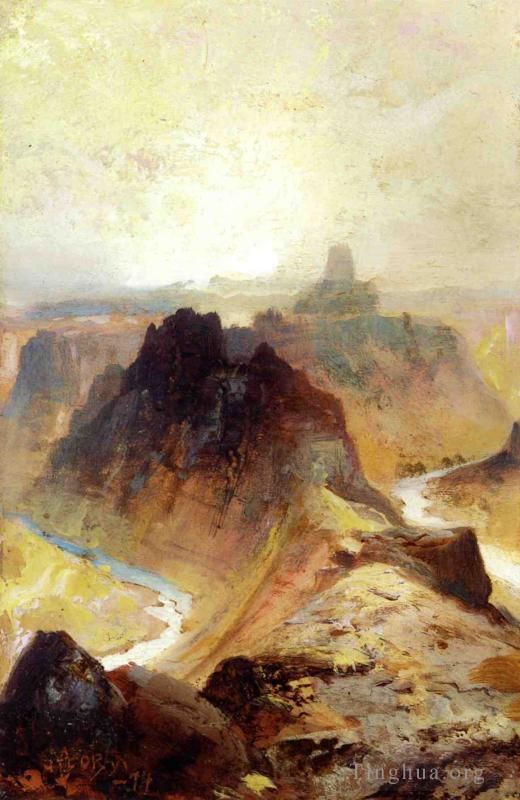 托马斯·莫兰 的油画作品 -  《犹他州大峡谷》