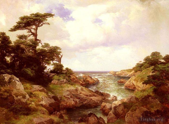 托马斯·莫兰 的油画作品 -  《蒙特利海岸》