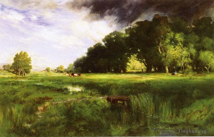 托马斯·莫兰 的油画作品 -  《夏季飑》