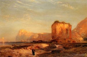 艺术家托马斯·莫兰作品《维纳斯神庙拜埃城堡》