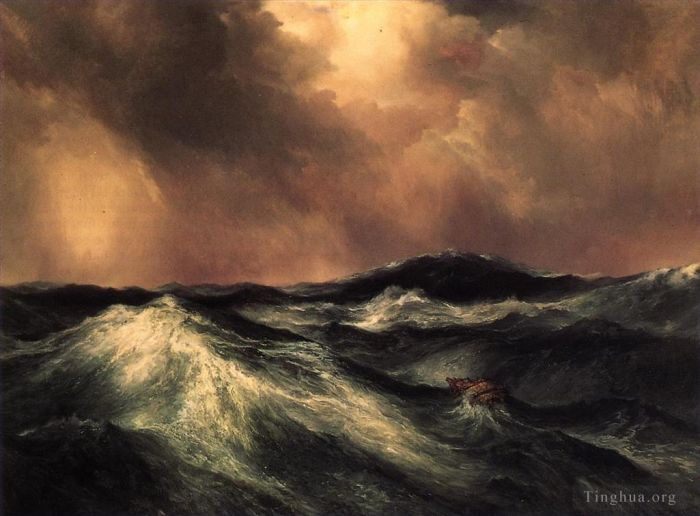 托马斯·莫兰 的油画作品 -  《愤怒的大海》