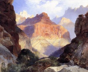 艺术家托马斯·莫兰作品《亚利桑那州红墙大峡谷下》
