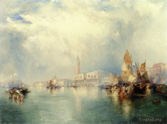 托马斯·莫兰 的油画作品 -  《威尼斯大运河》