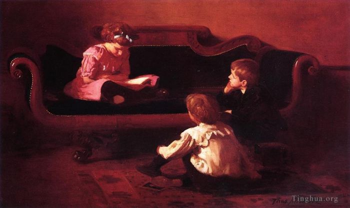 托马斯·波洛克·安舒茨 的油画作品 -  《童话故事》