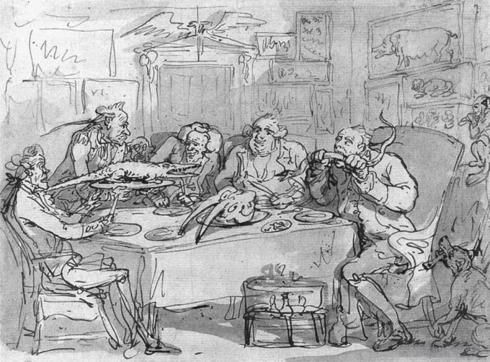 托马斯·罗兰森 的各类绘画作品 -  《鱼晚餐》