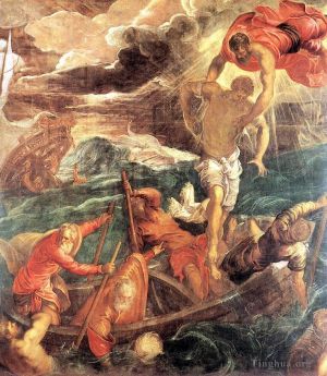 艺术家丁托列托作品《圣马可从海难中拯救撒拉逊人》