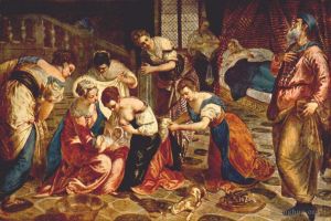 艺术家丁托列托作品《施洗者圣约翰的诞生》