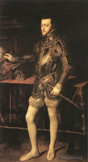 艺术家提香作品《国王菲利普二世》