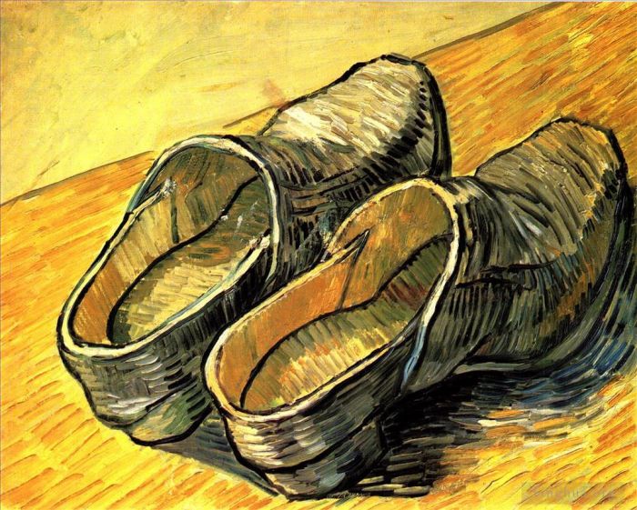 文森特·威廉·梵高 的油画作品 -  《一双皮木底鞋》