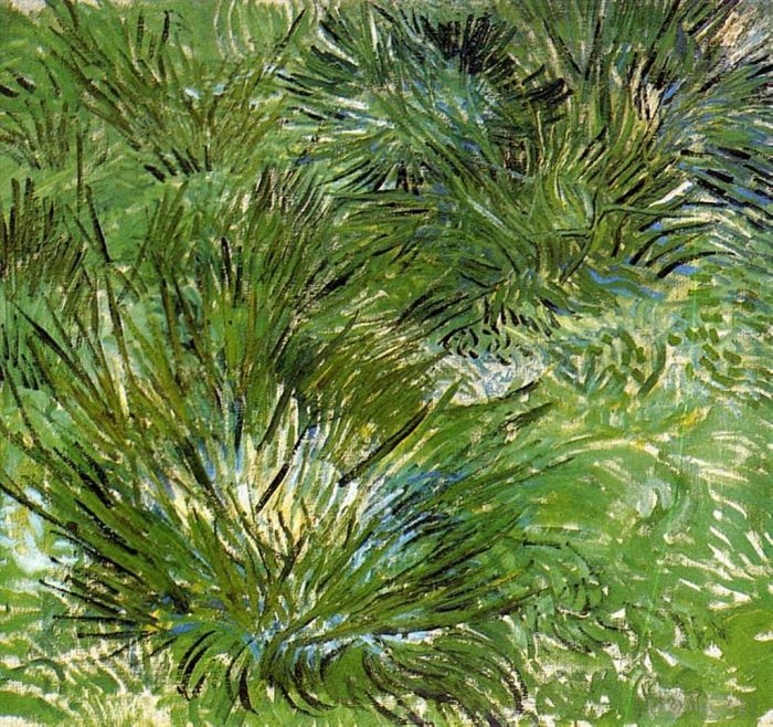 文森特·威廉·梵高 的油画作品 -  《丛生的草》