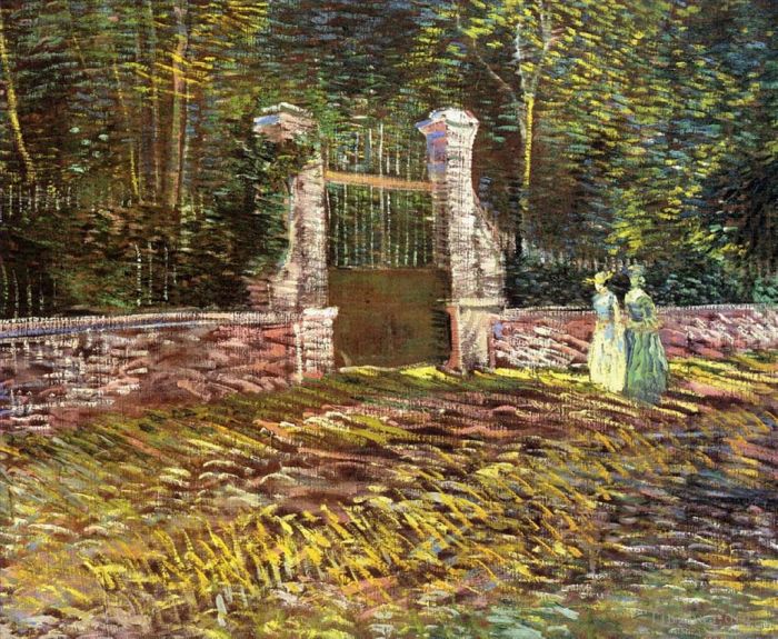 文森特·威廉·梵高 的油画作品 -  《Asnieres,的,Voyer,d,Argenson,公园入口》