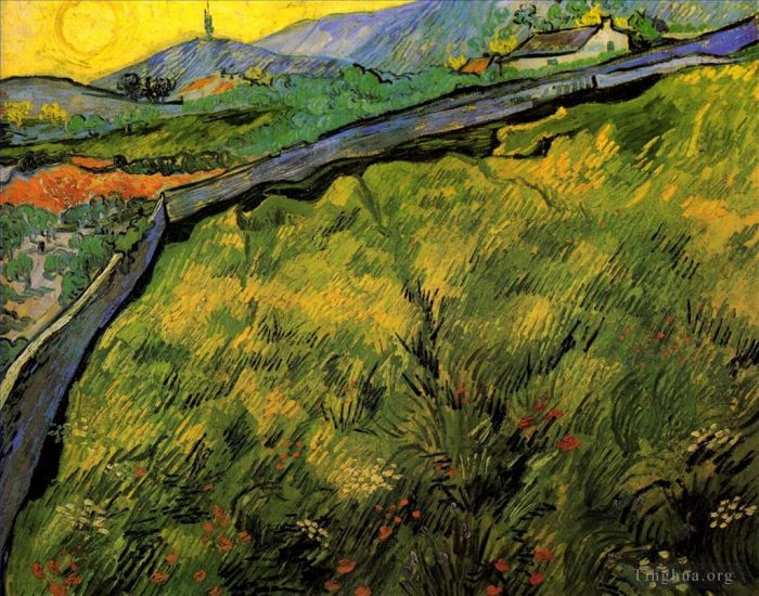 文森特·威廉·梵高 的油画作品 -  《日出时的春麦田》