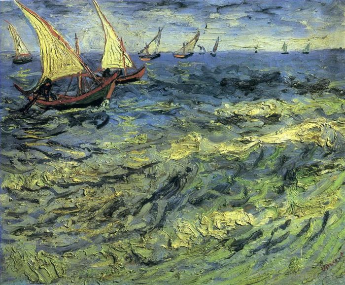 文森特·威廉·梵高 的油画作品 -  《海上渔船》