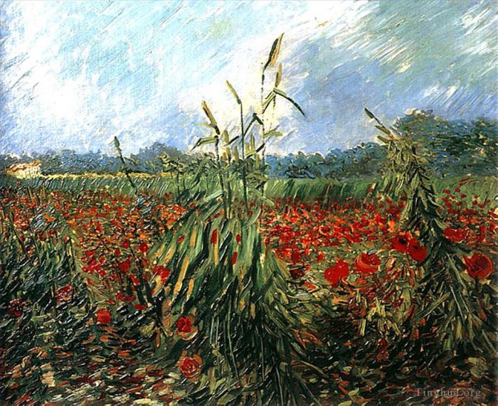 文森特·威廉·梵高 的油画作品 -  《绿色的麦穗》