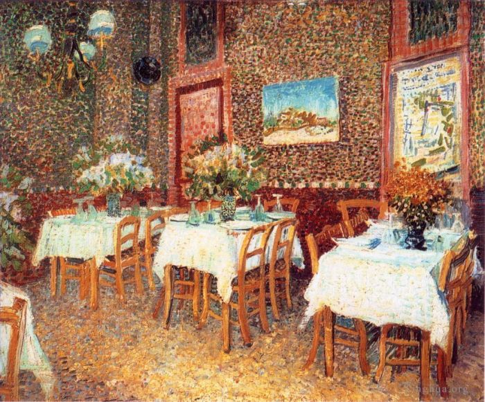 文森特·威廉·梵高 的油画作品 -  《餐厅内部2》