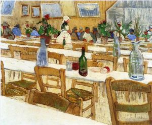 艺术家文森特·威廉·梵高作品《餐厅的内部》