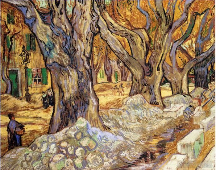 文森特·威廉·梵高 的油画作品 -  《大型梧桐树》