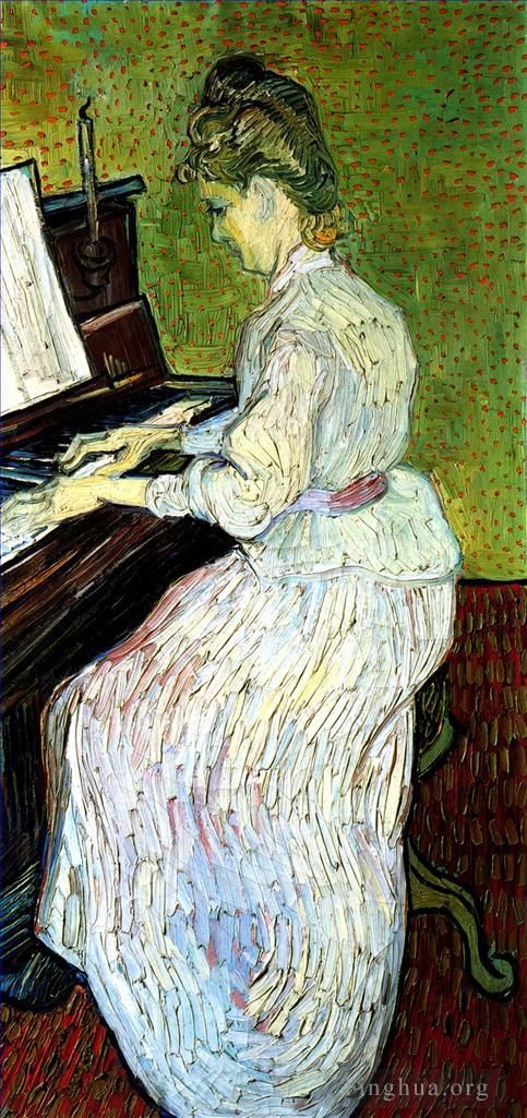 文森特·威廉·梵高 的油画作品 -  《玛格丽特·加歇的钢琴演奏》