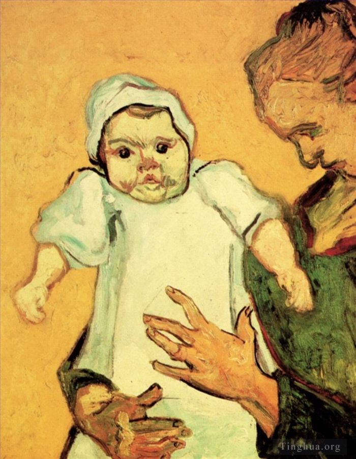 文森特·威廉·梵高 的油画作品 -  《鲁林妈妈和她的孩子2》