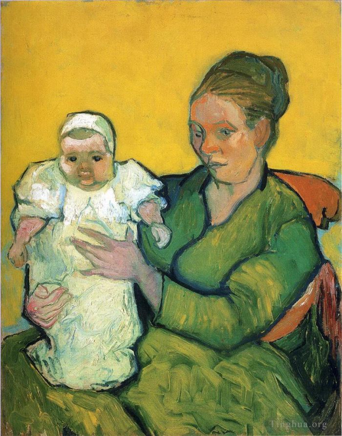 文森特·威廉·梵高 的油画作品 -  《鲁林妈妈和她的孩子》