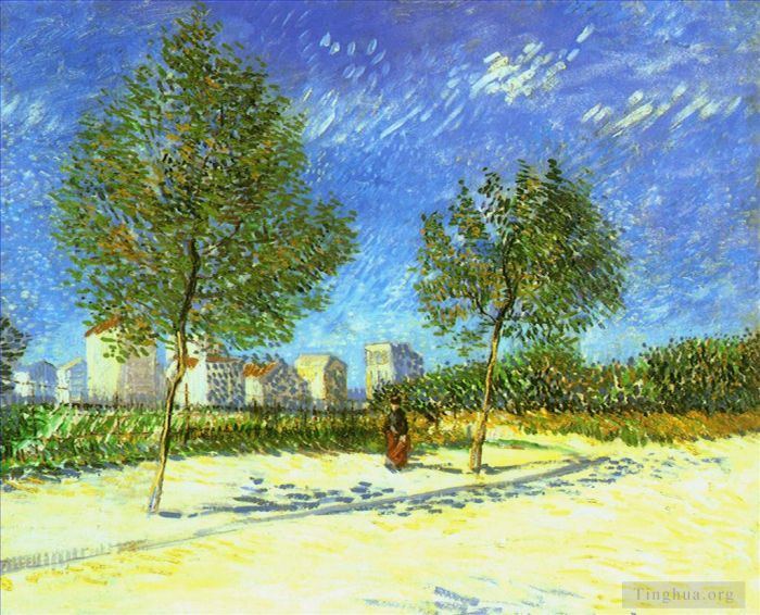 文森特·威廉·梵高 的油画作品 -  《在巴黎郊区》