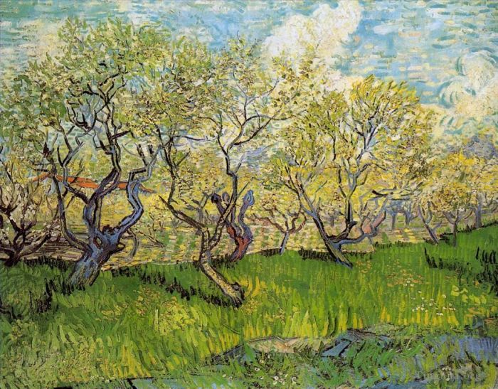 文森特·威廉·梵高 的油画作品 -  《花开果园3》