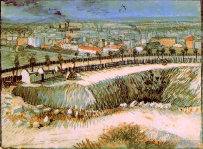 文森特·威廉·梵高 的油画作品 -  《巴黎郊区蒙马特附近,2》