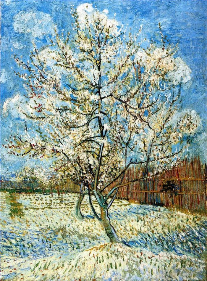 文森特·威廉·梵高 的油画作品 -  《桃树开花2》