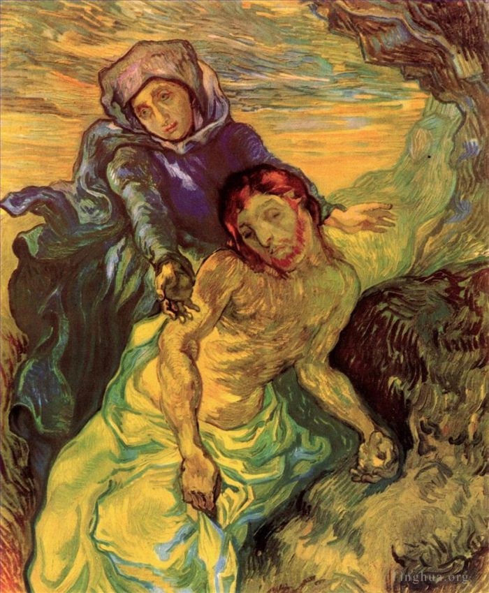 文森特·威廉·梵高 的油画作品 -  《圣母怜子图》