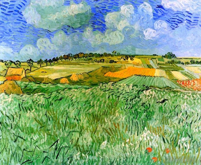 文森特·威廉·梵高 的油画作品 -  《奥维尔附近的平原》
