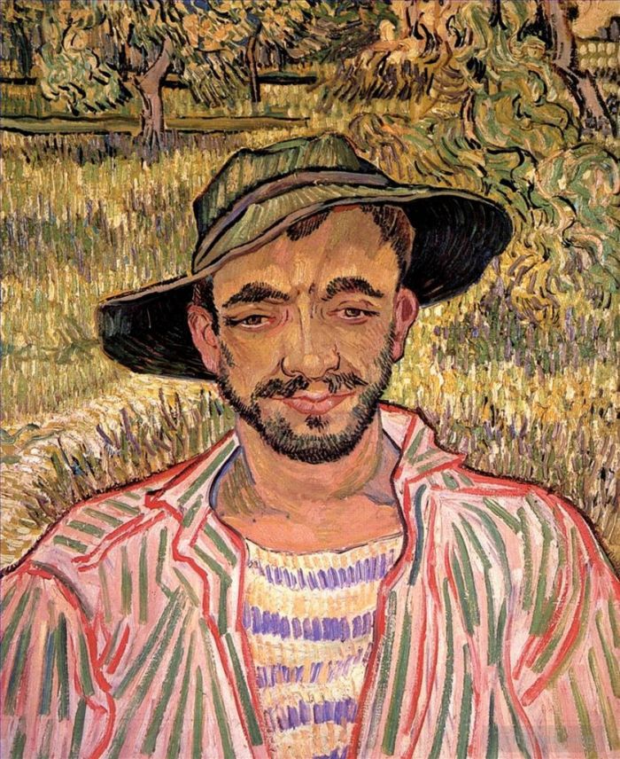 文森特·威廉·梵高 的油画作品 -  《年轻农民的肖像》